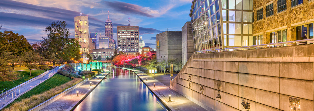 Noah Jigsaw Puzzle Indianapolis, Indiana, USA skyline and canal panorama 1000 pieces