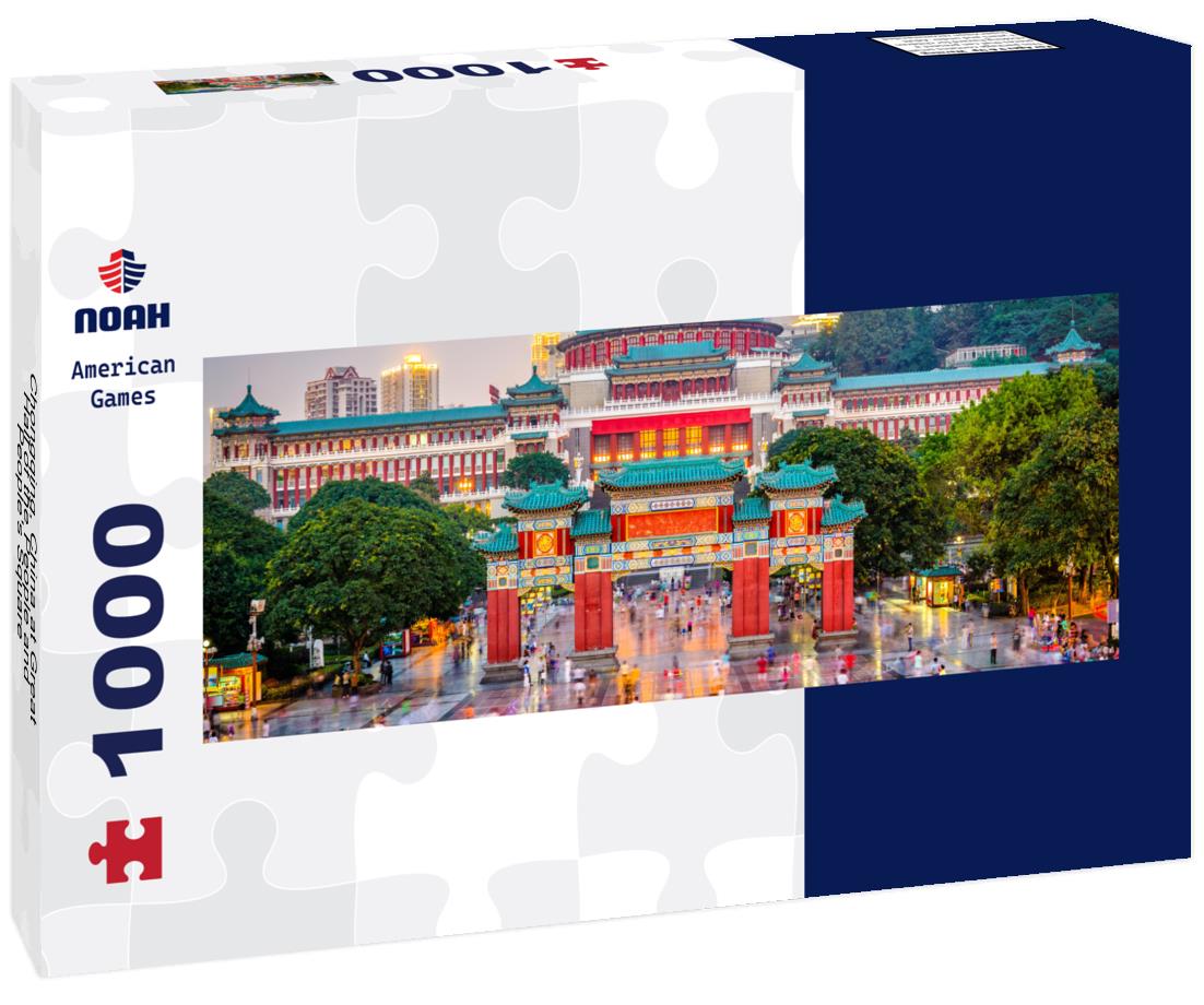 Noah Jigsaw Puzzle Chongqing, China at Great Hall of the People and People's Square panorama 1000 pieces