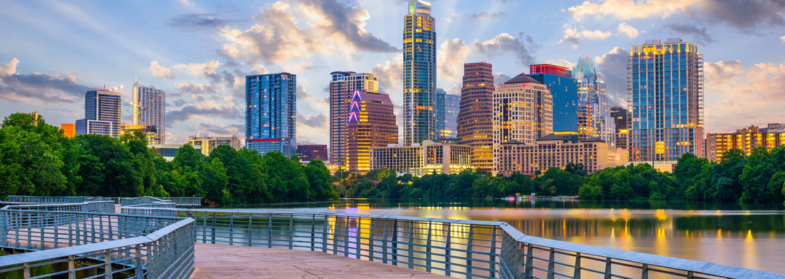 Noah Jigsaw Puzzle Austin, Texas, USA Downtown Skyline over the Colorado River panorama 1000 pieces