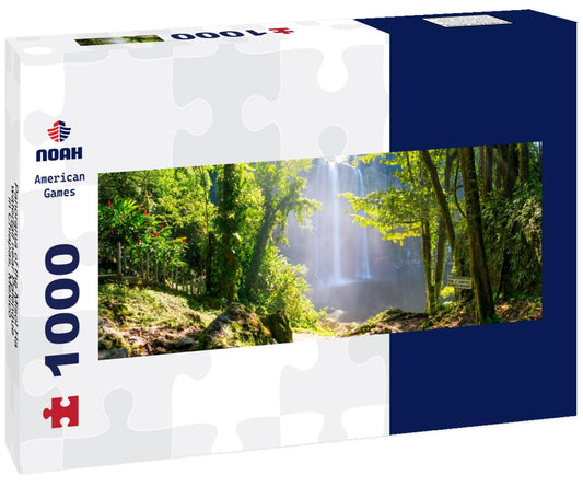 Noah Jigsaw Puzzle Panorama of the Misol Ha waterfall near Palenque in Chiapas, Mexico panorama 1000 pieces