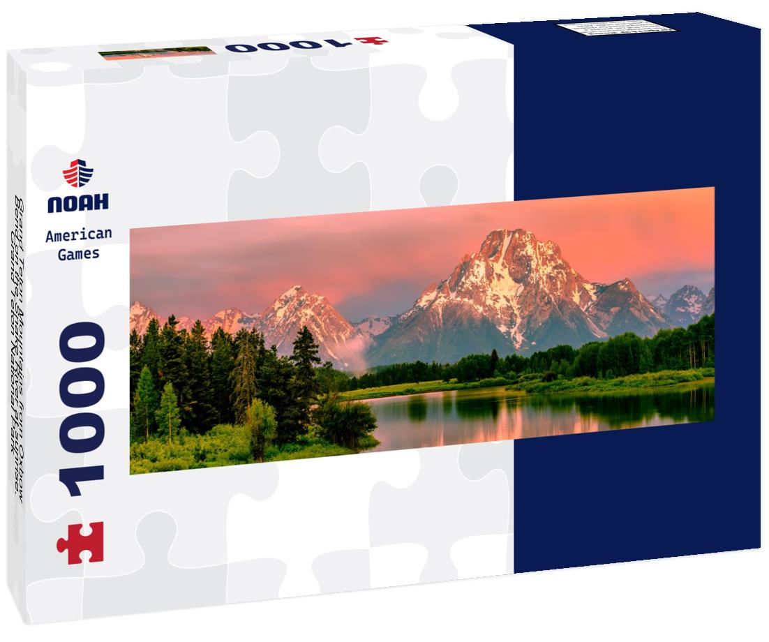 Noah Jigsaw Puzzle Grand Teton Mountains from Oxbow Bend on the Snake River at sunrise. Grand Teton National Park, Wyoming, USA panorama 1000 pieces