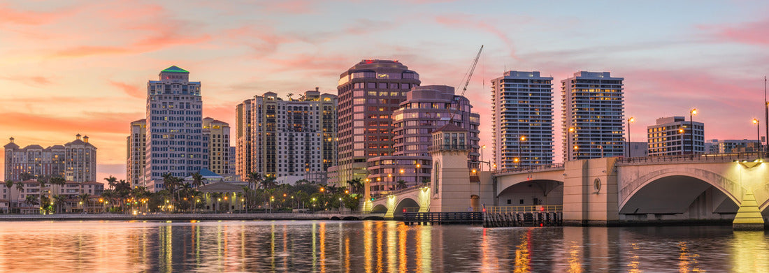 Noah Jigsaw Puzzle West Palm Beach, Florida, USA Downtown Skyline panorama 1000 pieces