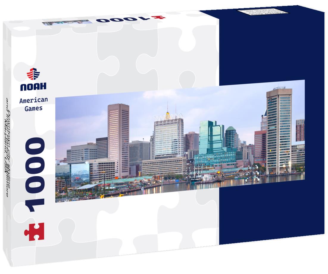 Noah Jigsaw Puzzle Downtown city skyline and Inner Harbor, Baltimore, Maryland, USA panorama 1000 pieces