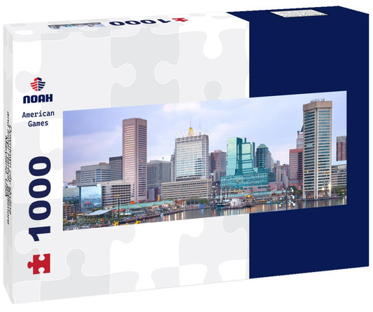 Noah Jigsaw Puzzle Downtown city skyline and Inner Harbor, Baltimore, Maryland, USA panorama 1000 pieces