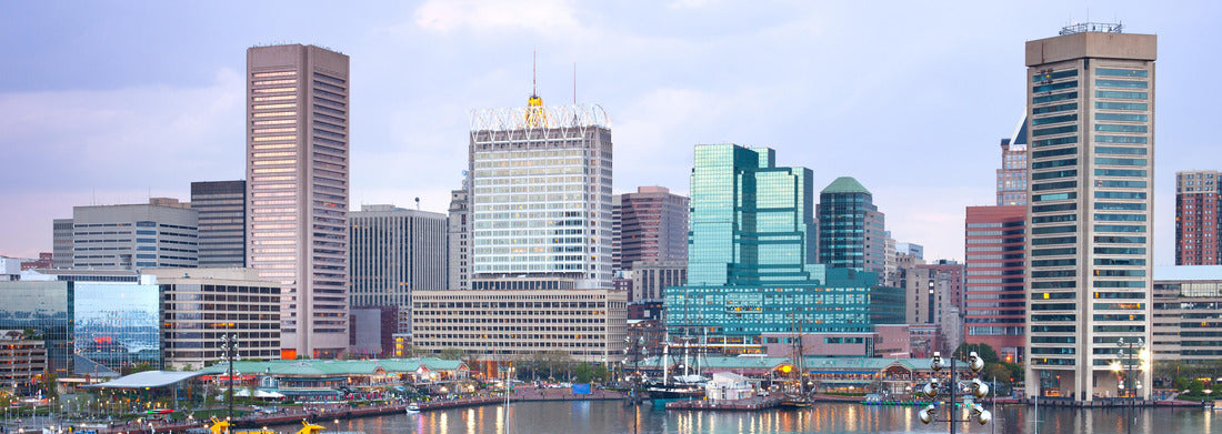Noah Jigsaw Puzzle Downtown city skyline and Inner Harbor, Baltimore, Maryland, USA panorama 1000 pieces