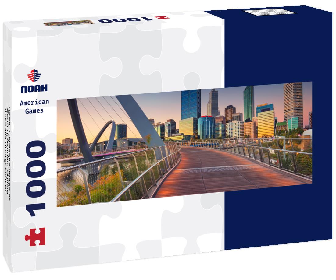 Noah Jigsaw Puzzle Perth. Cityscape image of Perth downtown skyline, Australia during sunset panorama 1000 pieces