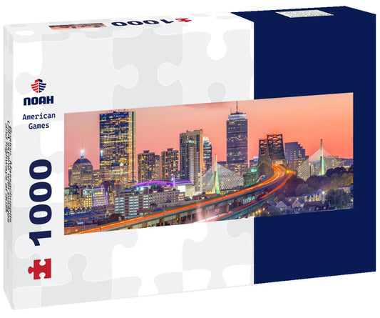 Noah Jigsaw Puzzle Boston, Massachusetts, USA skyline with bridges and highways at dusk panorama 1000 pieces