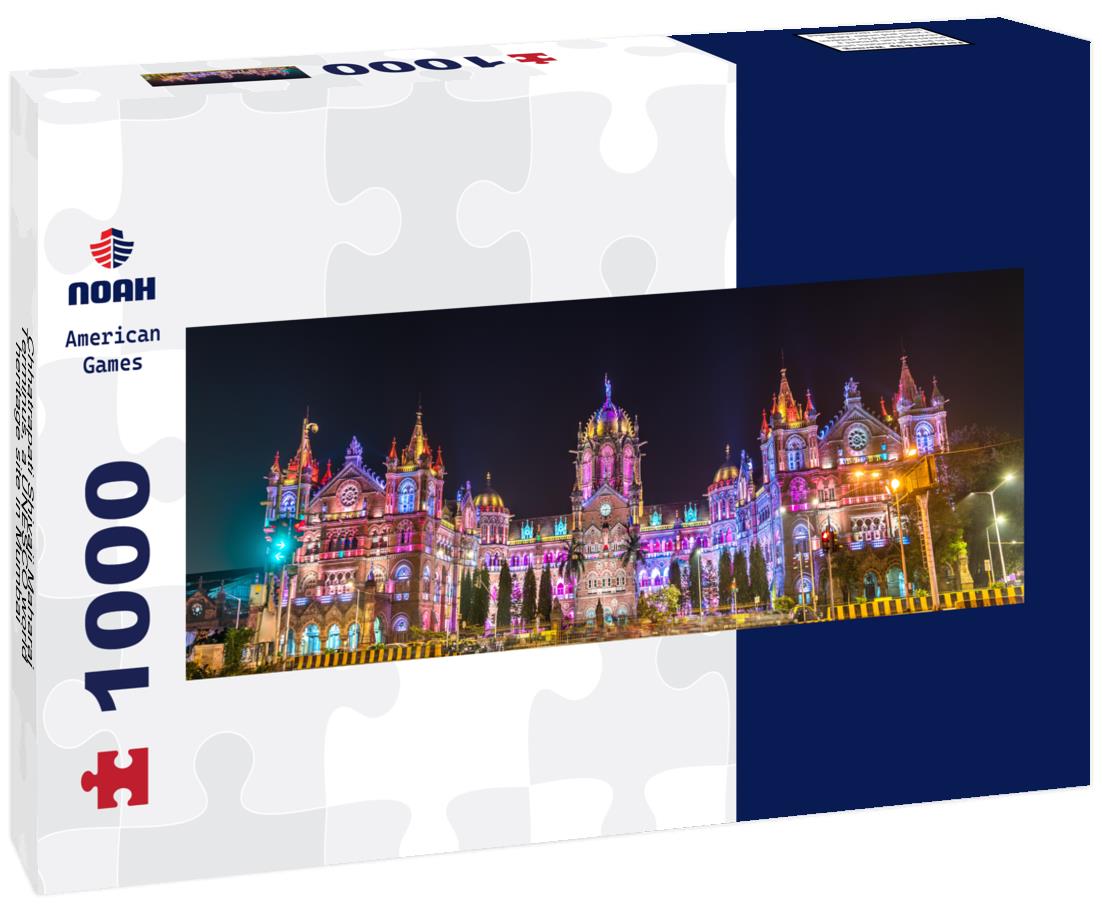 Noah Jigsaw Puzzle Chhatrapati Shivaji Maharaj Terminus, a UNESCO world heritage site in Mumbai - Maharashtra, India panorama 1000 pieces
