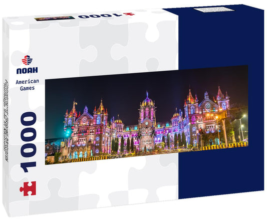 Noah Jigsaw Puzzle Chhatrapati Shivaji Maharaj Terminus, a UNESCO world heritage site in Mumbai - Maharashtra, India panorama 1000 pieces