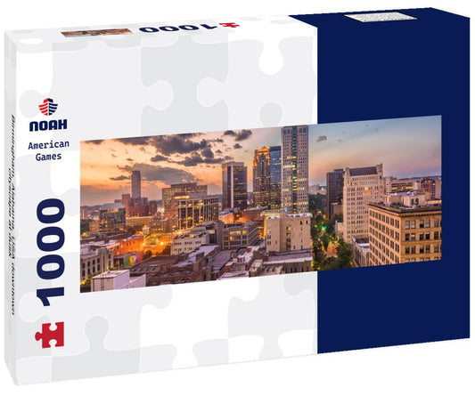 Noah Jigsaw Puzzle Birmingham, Alabama, USA downtown cityscape at dusk panorama 1000 pieces
