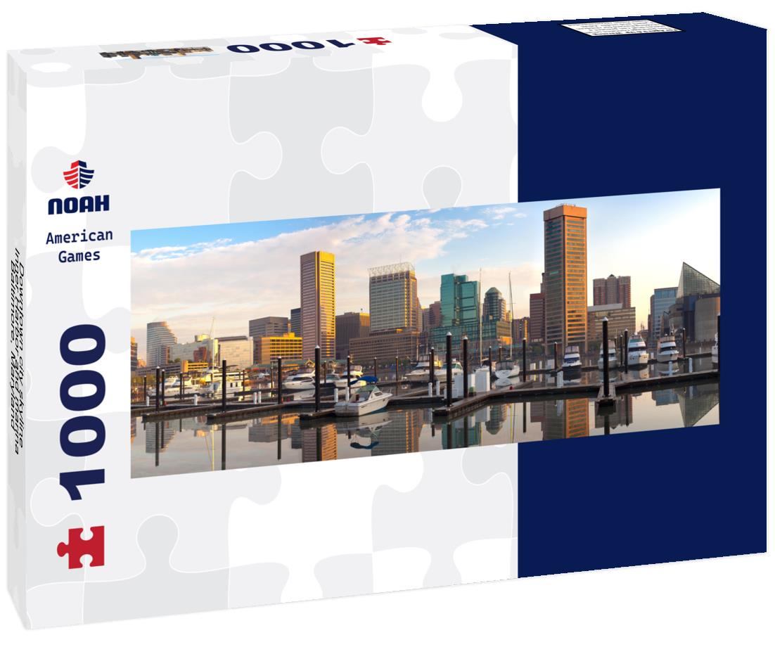 Noah Jigsaw Puzzle Downtown city skyline, Inner Harbor and marina, Baltimore, Maryland, USA panorama 1000 pieces