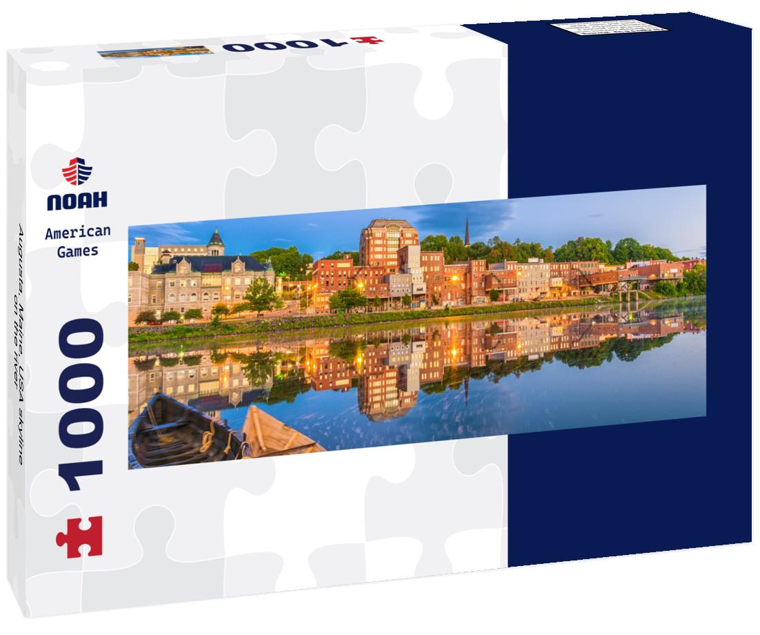Noah Jigsaw Puzzle Augusta, Maine, USA skyline on the river panorama 1000 pieces