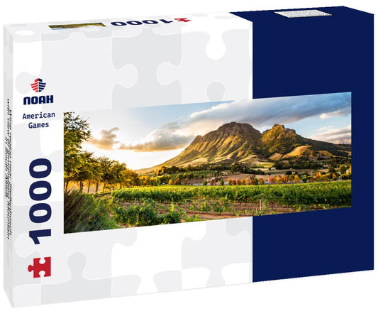 Noah Jigsaw Puzzle Wine region near Stellenbosch with view of Simonsberg Mountain in South Africa panorama 1000 pieces
