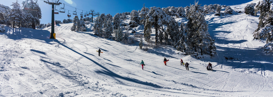 The impressive Troodos mountain range with its idyllic forests stretches across most of the western side of Cyprus offering a cool sanctuary in the summer and the opportunity for sports in the winter 1000pc Panoramic Puzzle