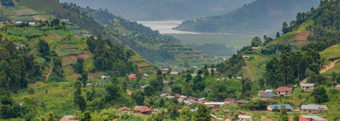 Noah Jigsaw Puzzle Kisoro Uganda most beautiful mountains and hills of Africa, houses and villages near lake bunyonyi and lake mutanda, green landscape panorama 1000 pieces