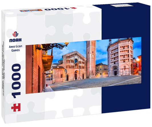 Noah Jigsaw Puzzle Parma, Italy - Piazza del Duomo with cathedral and baptistry, built in 1059. Romanesque architecture in Emilia-Romagna panorama 1000 pieces