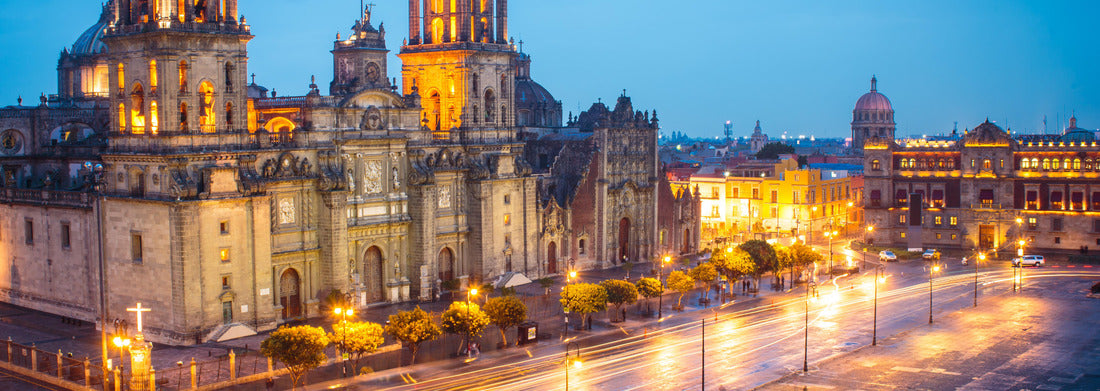 Noah Jigsaw Puzzle Metropolitan Cathedral and Presidential Palace in Zocalo, center of Mexico City, Mexico panorama 1000 pieces