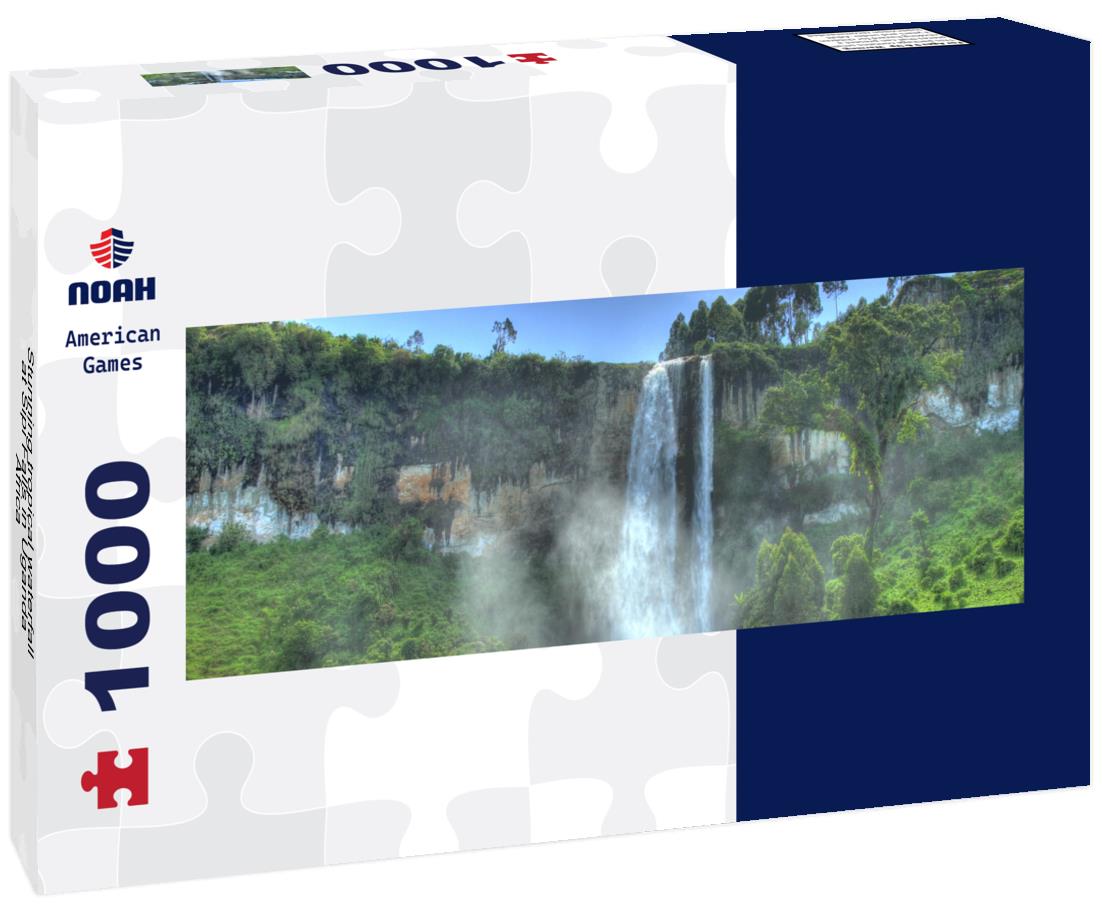 Noah Jigsaw Puzzle Stunning tropical waterfall at Sipi Falls in Uganda, Africa panorama 1000 pieces