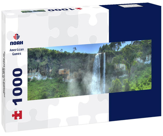 Noah Jigsaw Puzzle Stunning tropical waterfall at Sipi Falls in Uganda, Africa panorama 1000 pieces
