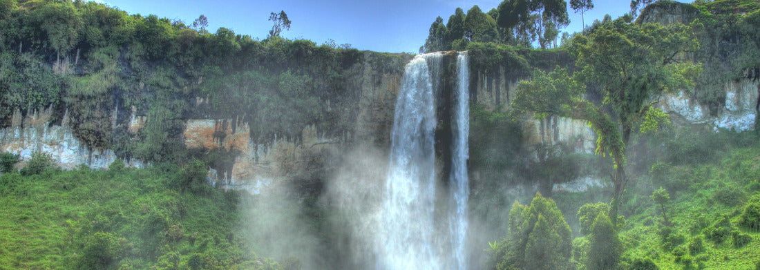 Noah Jigsaw Puzzle Stunning tropical waterfall at Sipi Falls in Uganda, Africa panorama 1000 pieces