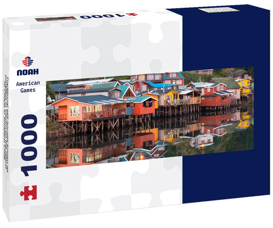 Noah Jigsaw Puzzle Traditional stilt houses known as palafitos in Castro on the island of Chiloe in southern Chile panorama 1000 pieces