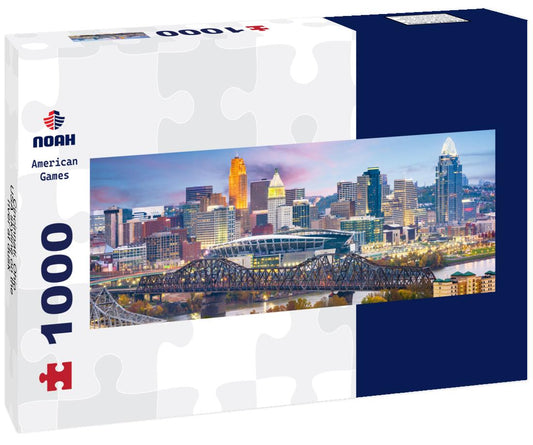 Noah Jigsaw Puzzle Cincinnati, Ohio, USA skyline on the river at dusk panorama 1000 pieces