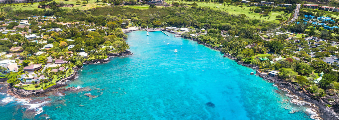 Noah Jigsaw Puzzle Blue Hawaii Kailua Kona Aerial View panorama 1000 pieces