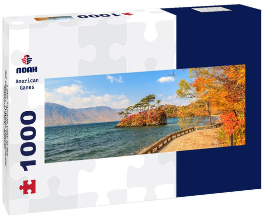 Noah Jigsaw Puzzle Lake Towada view in the fall season, Towada Hachimantai National Park, Aomori, Japan panorama 1000 pieces