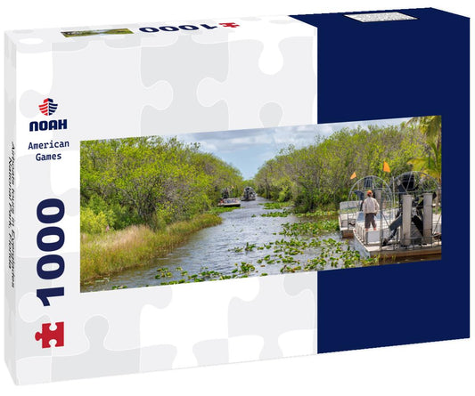 Noah Jigsaw Puzzle Airboats tours in Everglades National Park, Florida panorama 1000 pieces