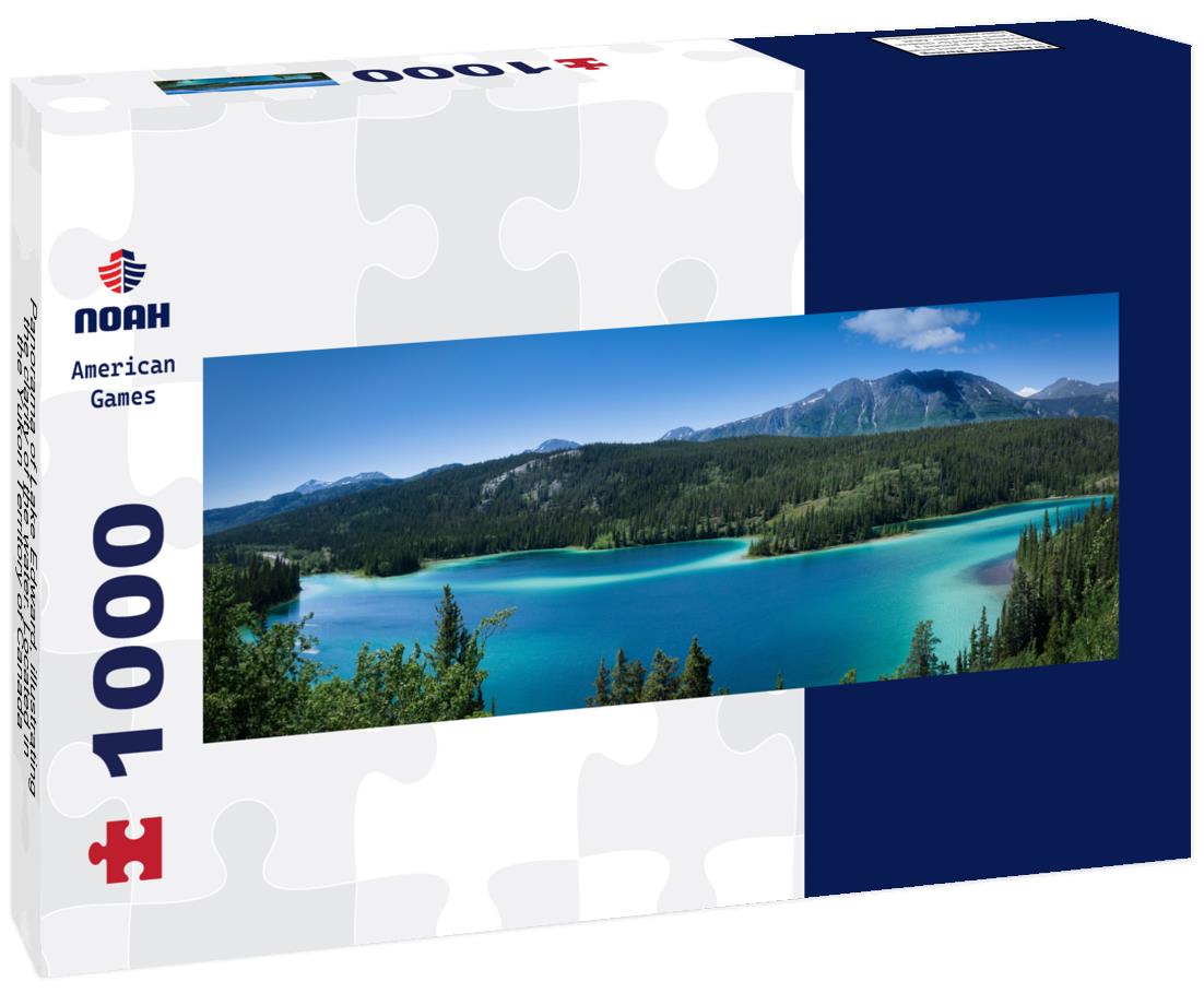Noah Jigsaw Puzzle Panorama of Lake Edward, illustrating the clarity of the water. Located in the Yukon Territory of Canada panorama 1000 pieces
