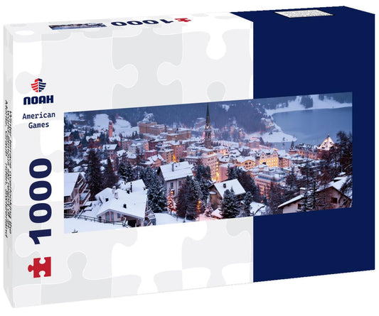 Noah Jigsaw Puzzle Winter terrace overlooking the world-famous ski resort of St. Moritz, Graubünden, Switzerland panorama 1000 pieces