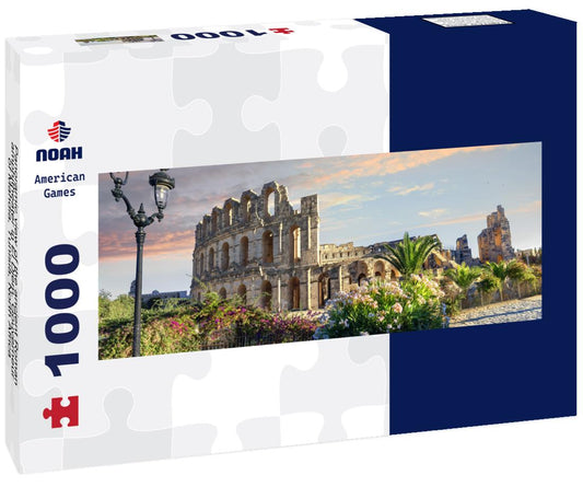 Noah Jigsaw Puzzle Panoramic view of the ancient Roman amphitheater in El Djem. Gouverneur of Mahdia, Tunisia, North Africa panorama 1000 pieces