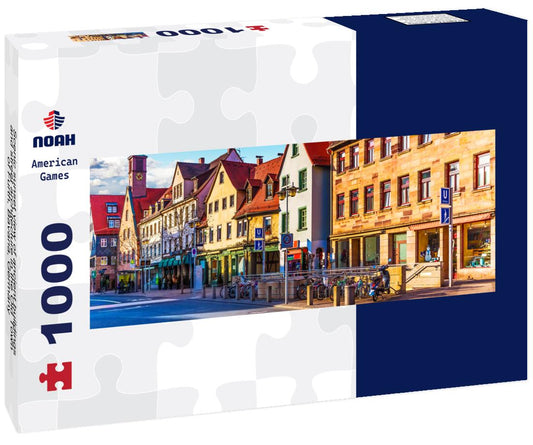 Noah Jigsaw Puzzle Scenic sunset view of ancient buildings and street architecture in the Old Town of Furth, Bavaria, Germany panorama 1000 pieces