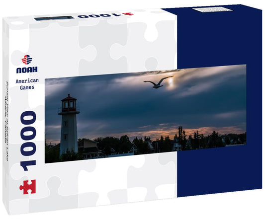 Noah Jigsaw Puzzle Sunset View at Sylvan Lake, Alberta, Canada panorama 1000 pieces