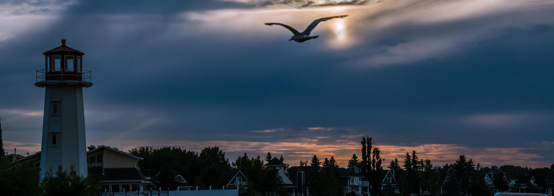 Noah Jigsaw Puzzle Sunset View at Sylvan Lake, Alberta, Canada panorama 1000 pieces