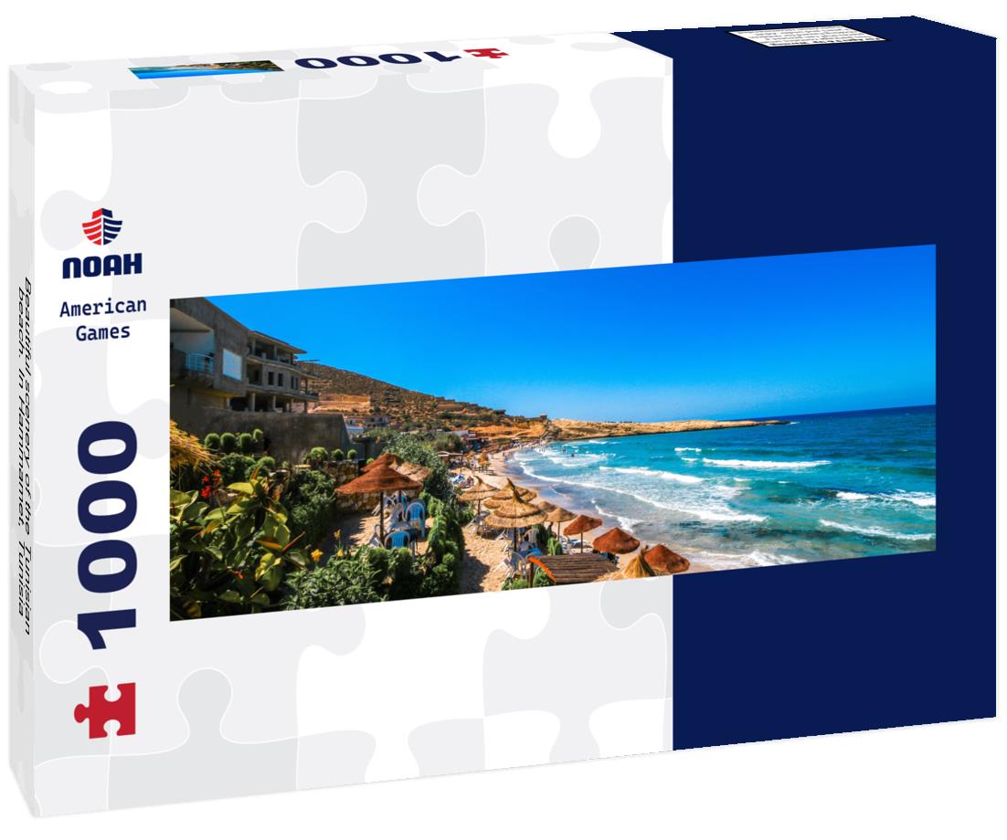 Noah Jigsaw Puzzle Beautiful scenery of the Tunisian beach. In Hammamet, Tunisia panorama 1000 pieces