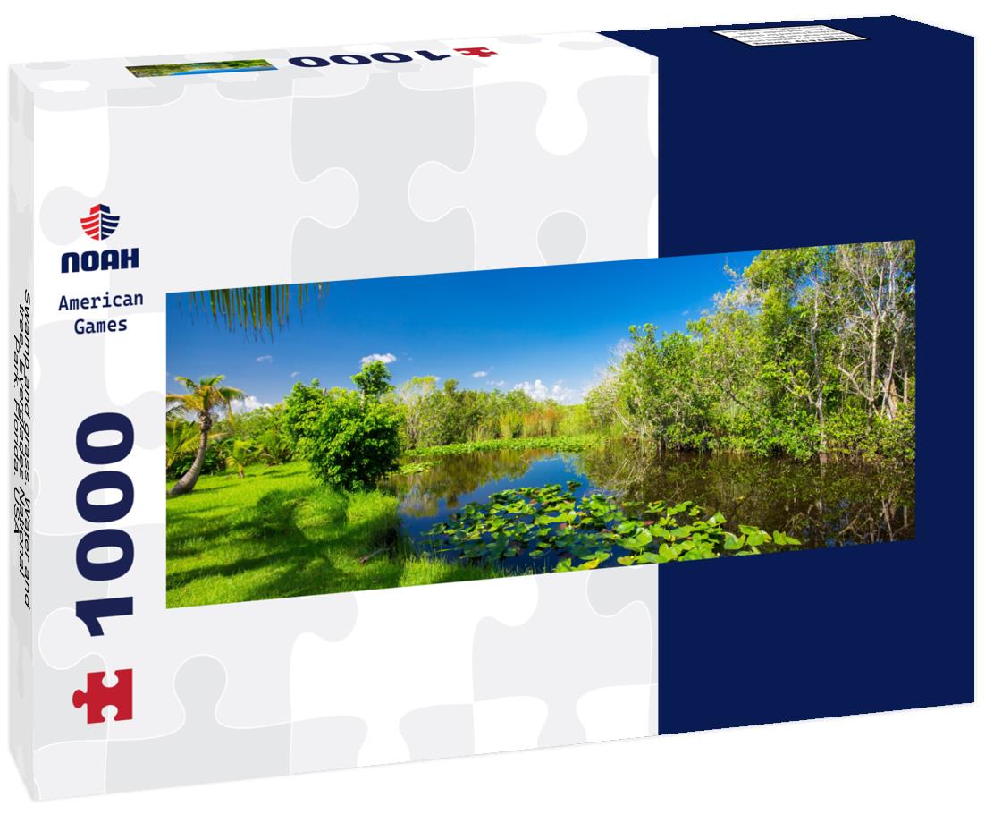 Noah Jigsaw Puzzle Swamp and grass. Water and tree. Everglades National Park. Florida. USA panorama 1000 pieces