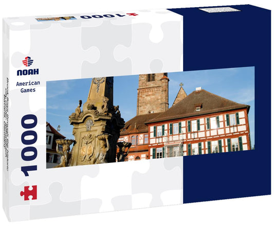 Noah Jigsaw Puzzle Brook flows through the historic city center. Schwabach, Bavaria, Germany panorama 1000 pieces