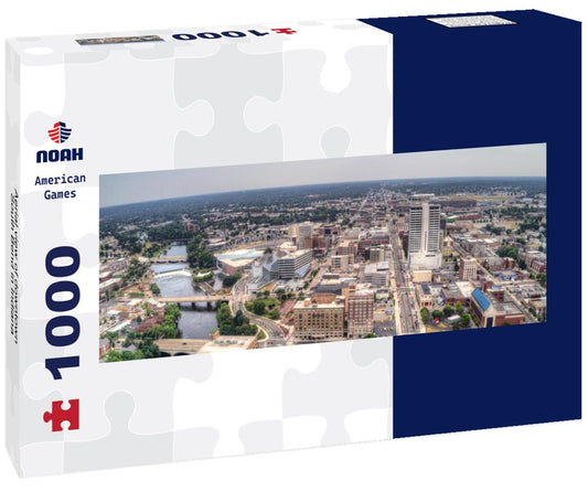 Noah Jigsaw Puzzle Aerial view of downtown South Bend in Indiana panorama 1000 pieces