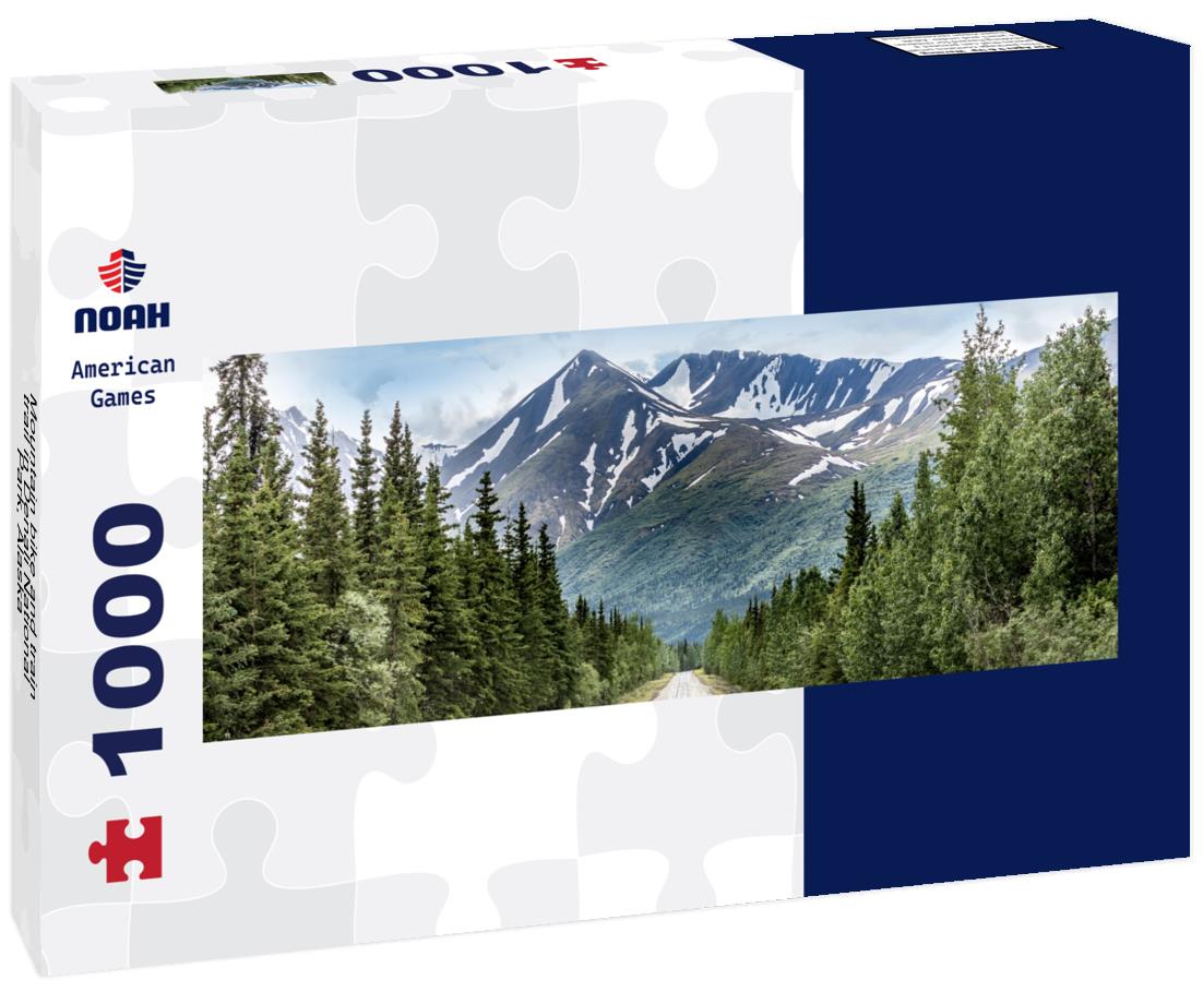 Noah Jigsaw Puzzle Mountain bike and train trail in Denali National Park, Alaska panorama 1000 pieces