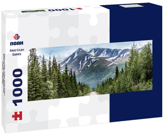 Noah Jigsaw Puzzle Mountain bike and train trail in Denali National Park, Alaska panorama 1000 pieces