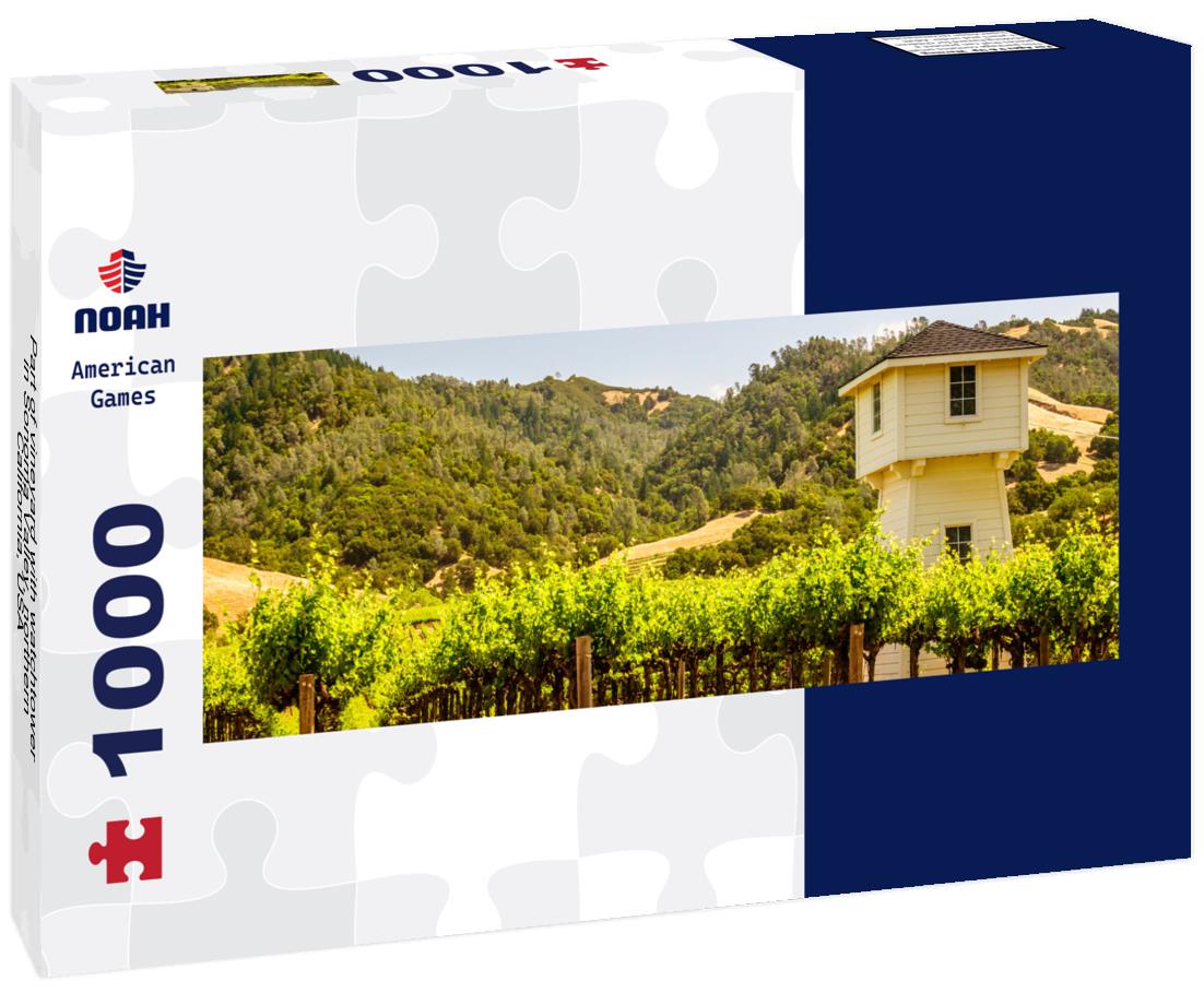 Noah Jigsaw Puzzle Part of vineyard with watchtower in Sonoma Valley, northern California, USA panorama 1000 pieces