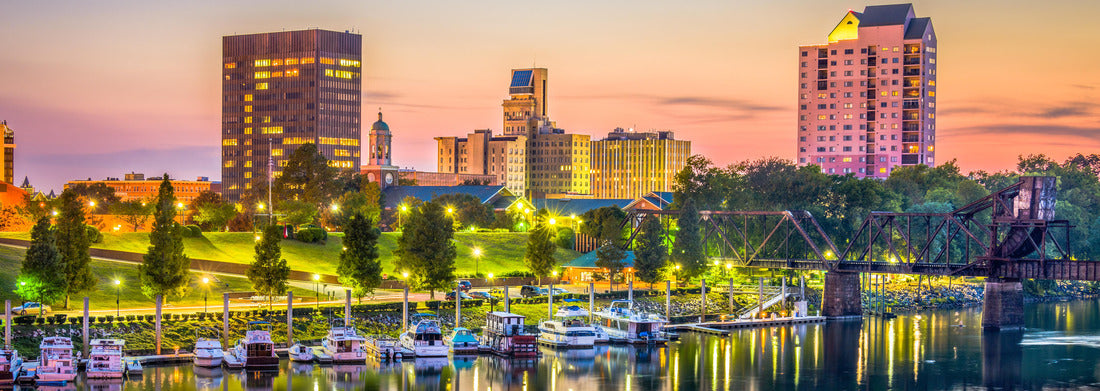 Noah Jigsaw Puzzle Augusta, Georgia, USA Skyline on the Savannah River at dusk panorama 1000 pieces