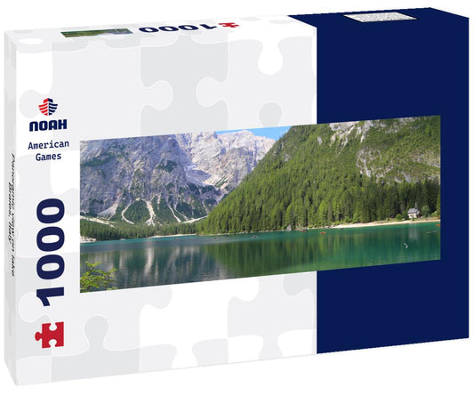 Noah Jigsaw Puzzle Panoramic view on lake Braies, Italy panorama 1000 pieces