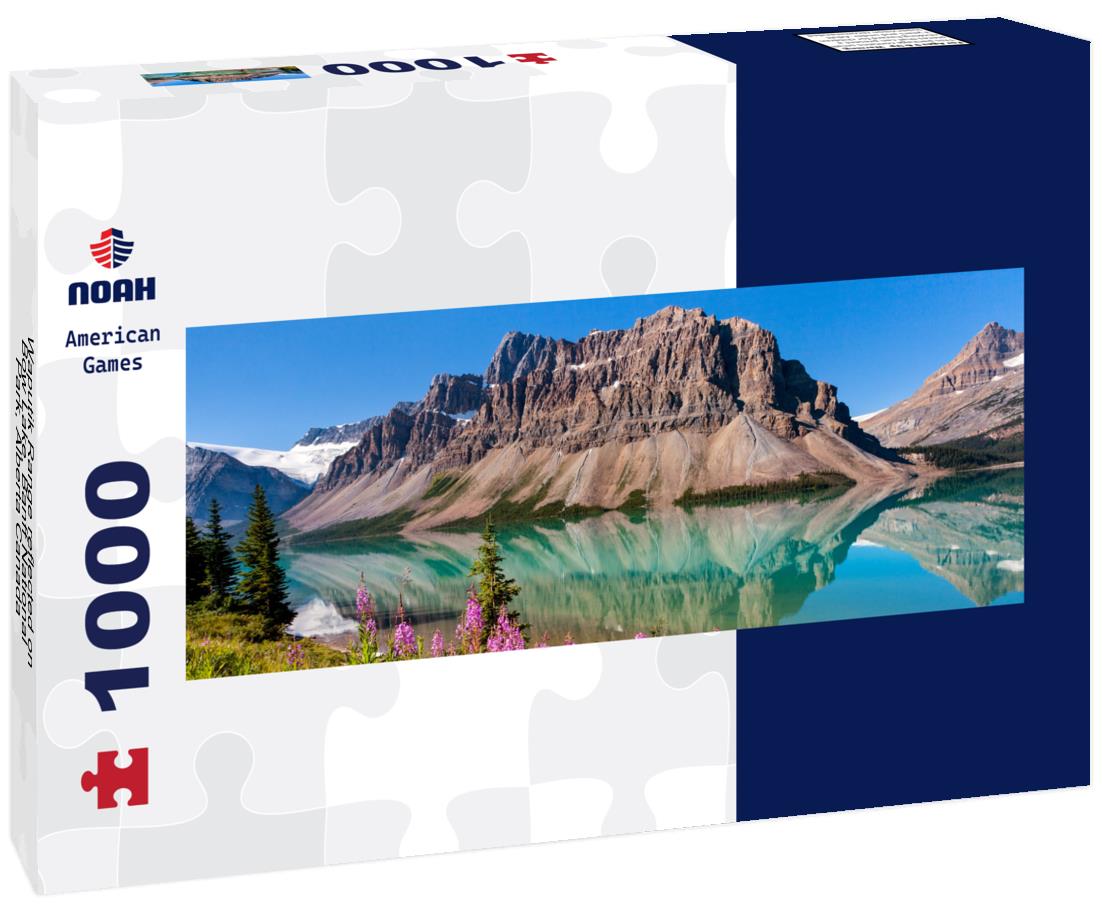 Waputik Range reflected on Bow Lake, Banff National Park, Alberta Canada 1000pc Panoramic Puzzle