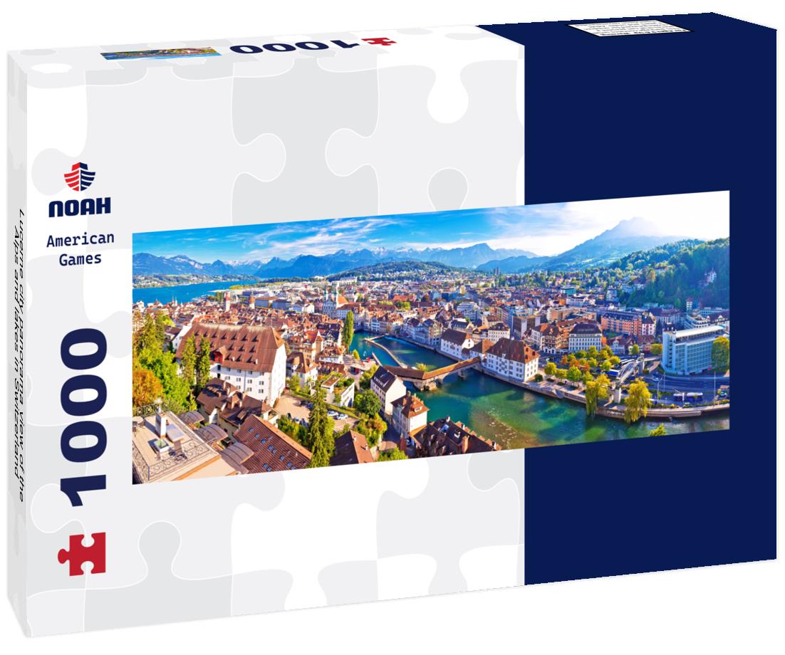 Noah Jigsaw Puzzle Lucerne city panorama view of the Alps and lakes in Switzerland panorama 1000 pieces