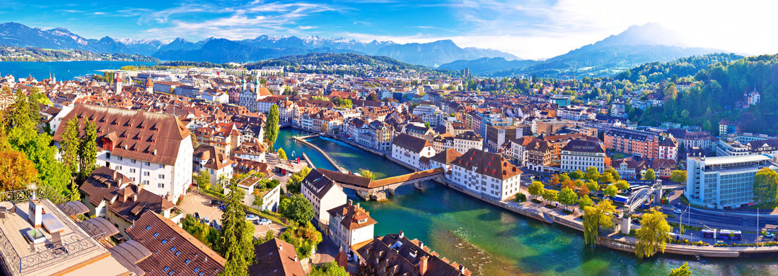 Noah Jigsaw Puzzle Lucerne city panorama view of the Alps and lakes in Switzerland panorama 1000 pieces