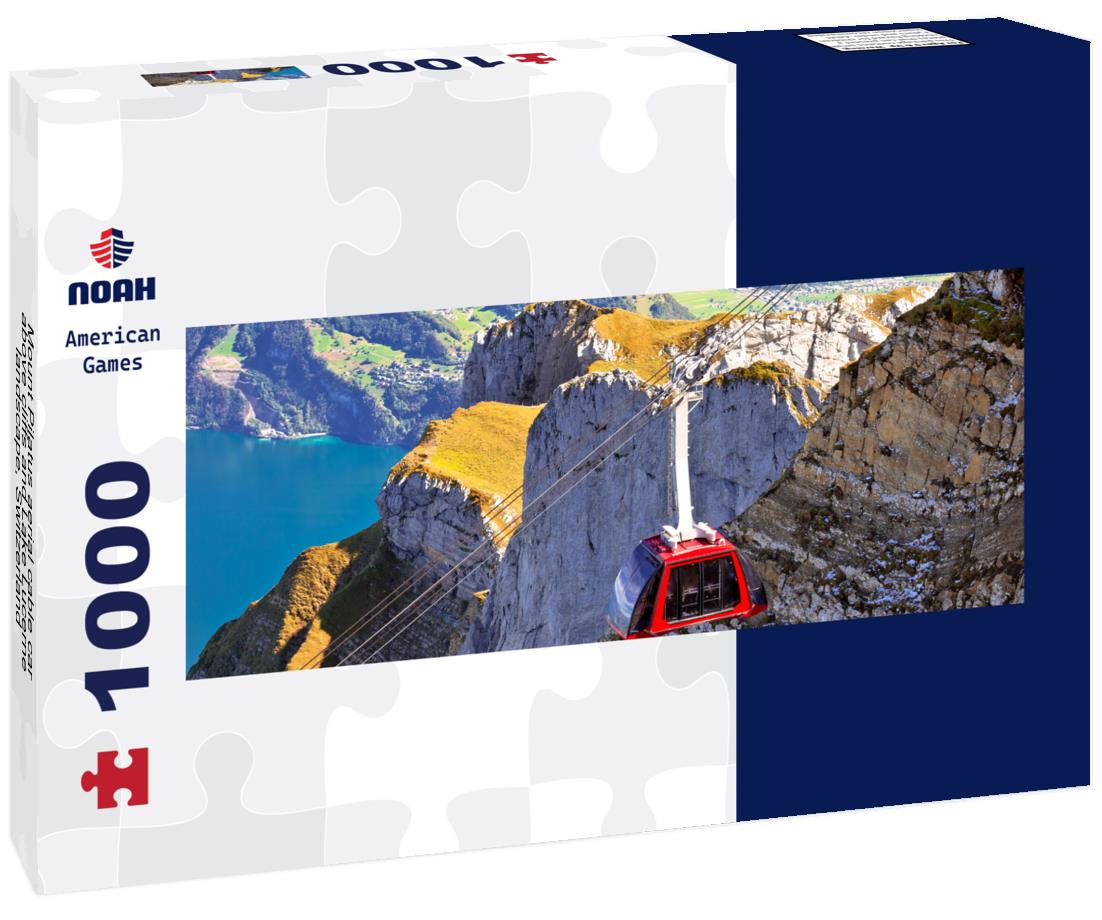 Noah Jigsaw Puzzle Mount Pilatus aerial cable car above cliffs and Lake Lucerne landscape, Switzerland panorama 1000 pieces
