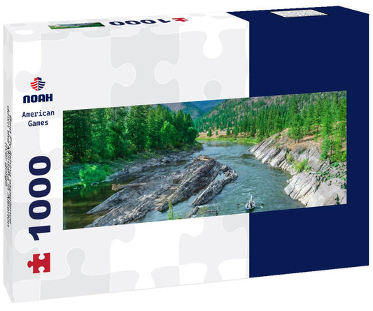 Noah Jigsaw Puzzle Best Fly fishing experience down the Montana in Alberton river gorge panorama 1000 pieces