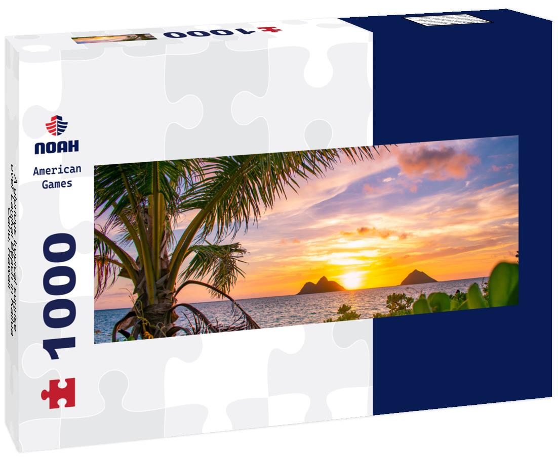 Noah Jigsaw Puzzle A glorious tropical sunrise over Lanikai Beach in Kailua, Oahu, Hawaii panorama 1000 pieces